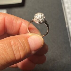 Silver Ring with Zircons